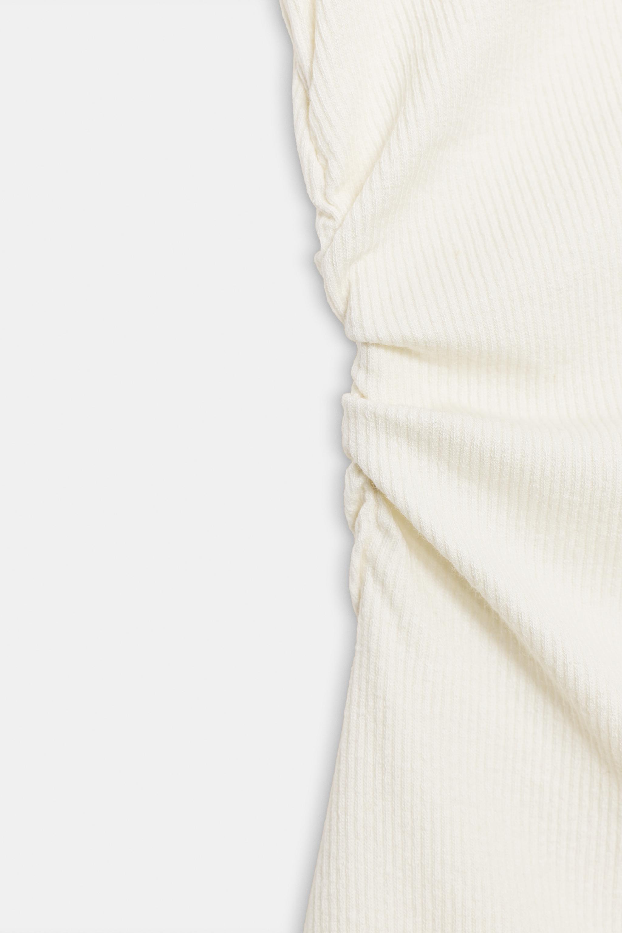 DRAPED LINEN BLEND T-SHIRT